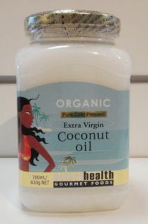 Organic Extra Virgin Coconut Oil 700ml Pure Cold Pressed   aclara 