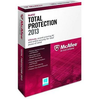 brand new mcafee total protection 2013 1 pc time left