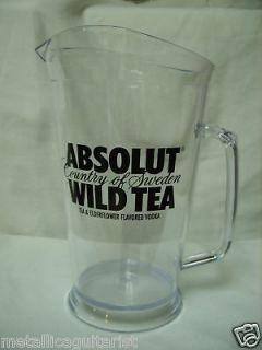 absolut wild tea vodka promotional serving pitcher 