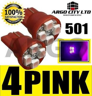   SMD LED XENON PINK QUAD 501 T10 SIDELIGHT BULBS VW EOS CC CONVERTIBLE