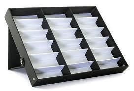 18 pcs Sunglasses Display Case Tray Stand for Sunglasses Easy