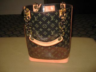 Louis Vuitton Cabas Ambre Tote Bag Vinyl Monogram Leather Limited 