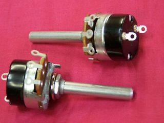 TWO 500K VOLUME CONTROLS WITH SWITCH   1/4 METAL SHAFT & AUDIO TAPER 