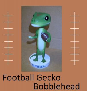 NEW Geico GECKO Bobblehead 5 / Bobble Head Lizard w/ Football 2011 