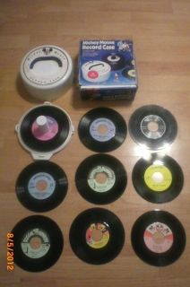VTG Walt Disney Mickey Mouse 45 RPM Record Case Caddy, BOX Peter Pan 