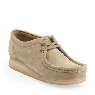 clarks womens wallabee sand light brown suede shoes 35395