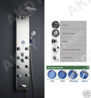   YL 392M Hydrotherapy Massage Tempered Glass Tub Spout Shower Panel