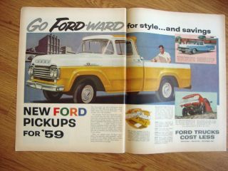   Styleside Pickup Truck Ranchero 4 Wheel Drive Ad Go Ford Ward Style