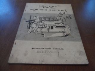 Waukesha Engine 180 190 Diesel Series Service Repair Manual 1962