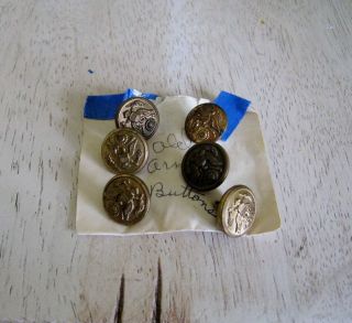 vintage metal army buttons eagle waterbury art metal time