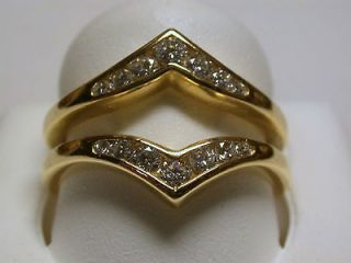 nos 18k gold engagement ring enhancer guard guality piece 40ct