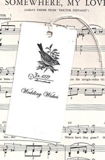 25 wedding wishing tree tags white tags with bird time