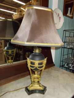 1800’s Kosmos Oil Lamp Converted to an Electric Table Lamp