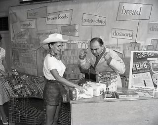 1950s Safeway grocery store display advertisements 4x5 original 