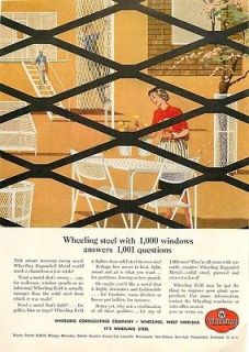 1957 wheeling steel windows expanded metal ad 