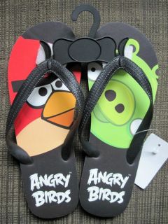 ANGRY BIRDS ~ Childrens FLIP FLOPS ~ Sizes 13 1 2 3 4 5 6 
