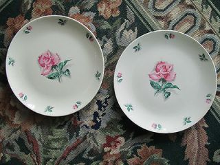   Homer Laughlin Rhythm Rose Dinner Plates Dishes Pottery Ceramic USA