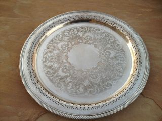   WILLIAM (W.M) ROGERS #162 SILVER PLATE SERVING PLATTER EAGLE/STAR c