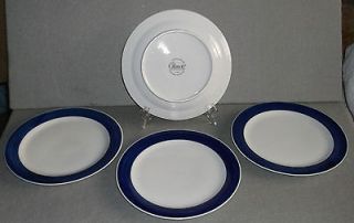 DINNER PLATES Gibson Everday COBALT BLUE RING 9 3/4 by Gibson USA 