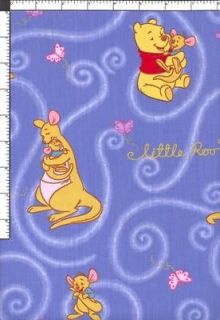 Winnie the Pooh Roo & Kanga Too Purple Poly Cotton Quilting Fabric 60 