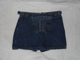 girls size 7r vf jeanswear blue denim skort euc time