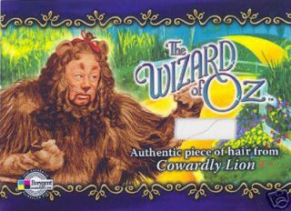 wizard of oz prop costume cowardly lion hair hcls card
