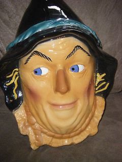 rare 1990 clay art ceramic wall mask scarecrow wizard of
