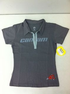 Can Am Spyder Motorcycle Hugger Polo Short Sleeve Shirt Womens/Ladies 
