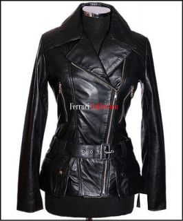 Womens Black Leather Jacket Size 16 in Coats & Jackets