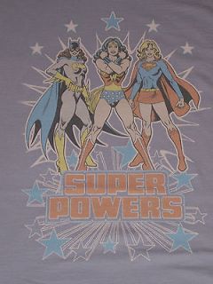 Wonder Woman, Supergirl & Batgirl Womens Jr. Top (Size Large, Color 
