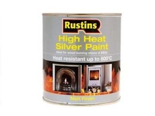   High Heat Silver Paint Heat Resistant Wood Burning Stoves etc 250ml