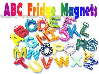 Wooden Alphabet Fridge Magnet Baby / Child Toy A Z ABC Educational 26 