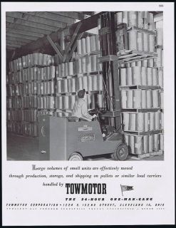 1943 Towmotor Corp Forklift Photo One Man Gang Ad