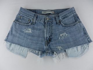   Daisy Duke Frayed Hem Cut Offs Denim Jeans Shorts Womens Sz 6 8 SQAH
