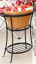   Beverage Tub Basket WARM Brown Wrought Iron Stand NEW in box