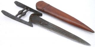 1750s Original Antique Fine Hand Forged Steel Katar Dagger Tiger Knife 