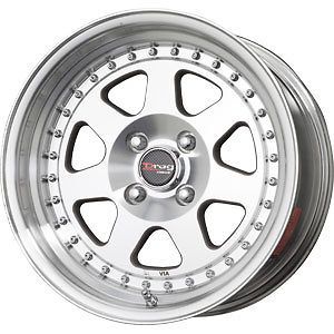 new 15x7 4x114 3 drag dr 27 machined wheels