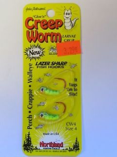 creep worm size 4 tiger beetle larvae grub super glo