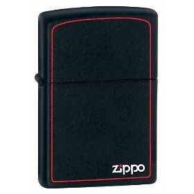 Zippo Black Matte W/Border Lighter, Full Size, Low Shipping, 218ZB