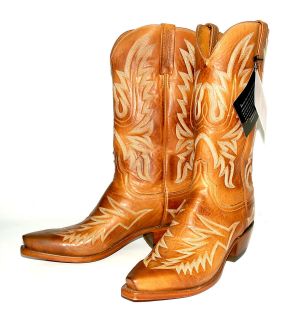 299 Mens Lucchese N1603 54 Honey Burnished Ranch Hand Leather 
