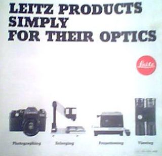 Leitz Products Simply For Their Optics Leica Camera & Lens & Binocular 