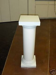 wedding column pedestal with display top 3 white display column