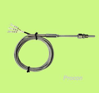 Temperature Sensor Probe RTD PT100 with Compressing Fittings Threads 