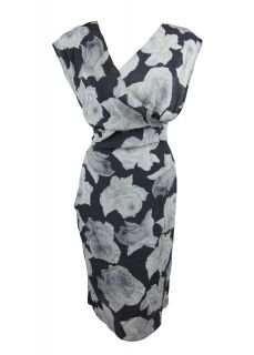 Lanvin Womens Ombre Rose Silk Shift Drape Dress $1666 New