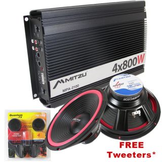   Car Audio Amplifier 2 12 Subwoofers Subs Amp Sub Speakers Amps