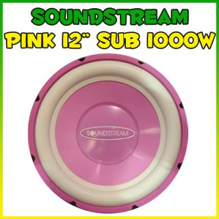   Pink 12 Subwoofer Sub 1000W Limited Edition Car Audio 12 Inch