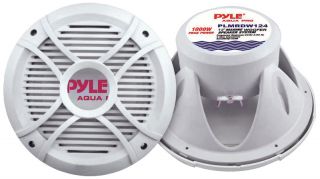 Pyle Marine Audio PLMRDW124 New 12 inch Marine Grade Subwoofer 1000 