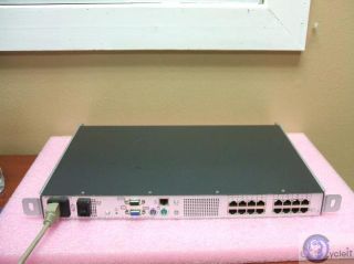 HP 3x1x16 16 Port 286599 001 KVM Over IP Rackmount Server Console 