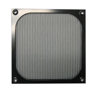 140mm black anodized aluminum case fan filter grill