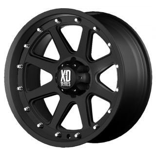 17 inch 17x9 KMC XD Addict Black Wheels Rims 8x180 18